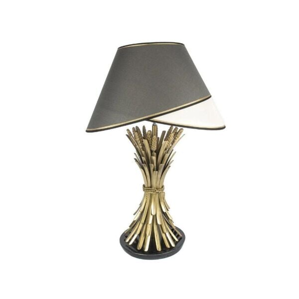 Mikasa Moor Gri Şapkalı Gold Başak Abajur 55x55x83 cm
