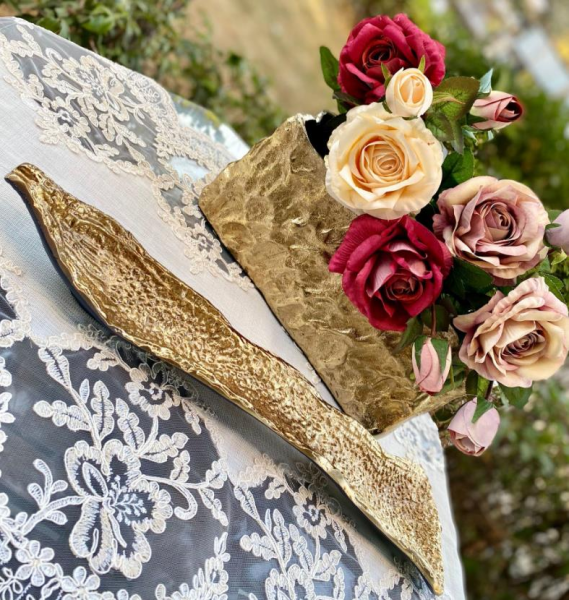 Wanelli Wn1167 Enzo Gold Vazo 14 x 31 cm