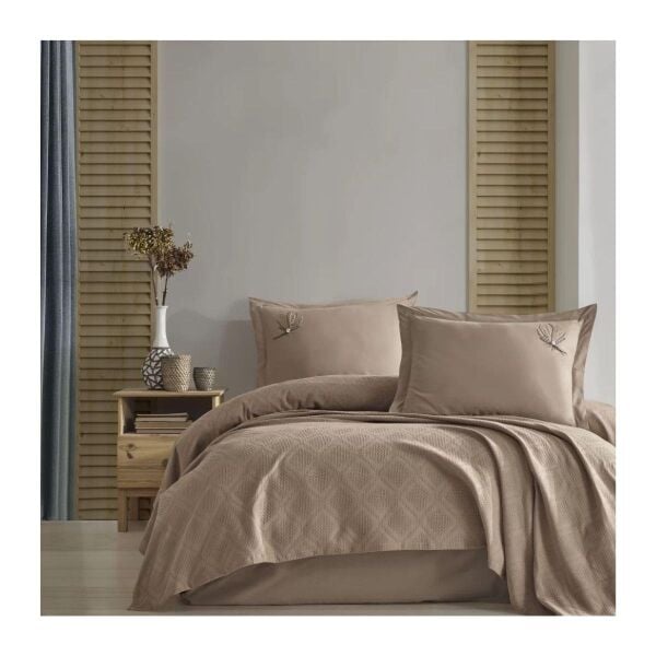 Zebra Casa Sandal Pike Seti Kahverengi Çift Kişilik