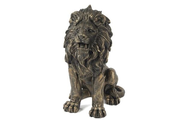 Mikasa Moor Bronz Aslan Resin Obje 24x45x41 cm