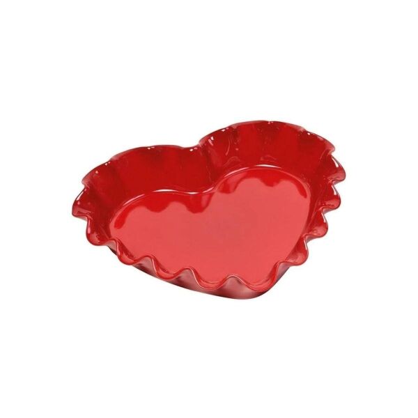 Emile Henry Fırın Kabı Kalp-Kırmızı/Burgundy