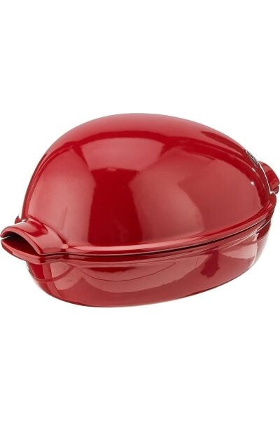 Emile Henry Fırın Kabı Yuvarlak Et/Tavuk/Hindi Pişime 4,5 Lt Kırmızı/Burgundy