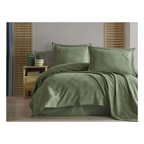 Zebra Casa Sandal Pike Seti Yeşil Çift Kişilik