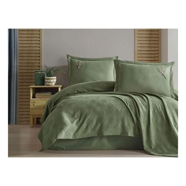 Zebra Casa Sandal Pike Seti Yeşil Çift Kişilik