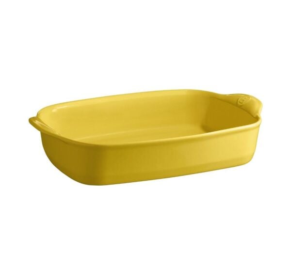 Emile Henry Fırın Kabı Dikdörtgen 36 x 23,5 cm Mat Sarı/Provence Yellow