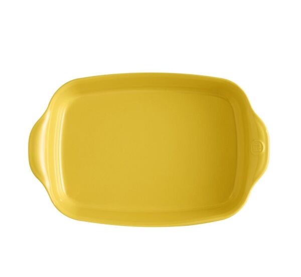 Emile Henry Fırın Kabı Dikdörtgen 36 x 23,5 cm Mat Sarı/Provence Yellow
