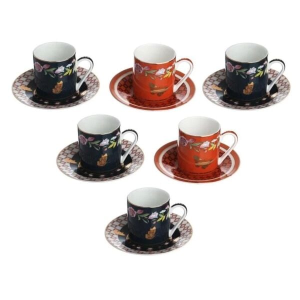Lucky Art Evely Bone 6lı Kahve Fincanı Seti