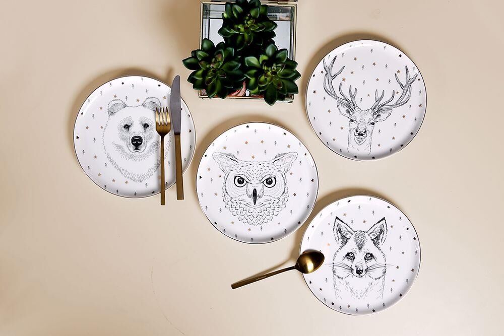 Porland Forest 4'lü Pasta Takımı 20cm