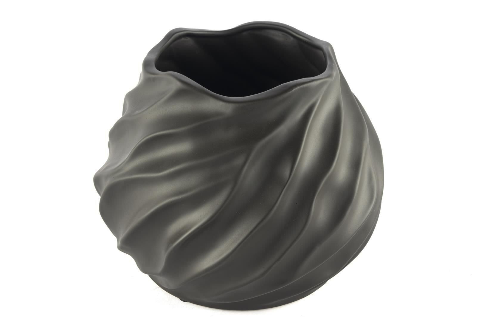 Mikasa Moor Mat Siyah Burgu Pors Vazo 21x18 cm