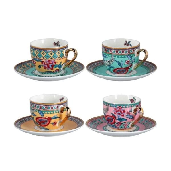 Lucky Art Bloome Bone 4Lu Kahve Fincani Seti 90Cc