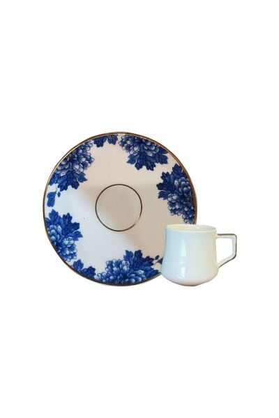 Evaliza King Flower 6'lı Double Kahve Seti