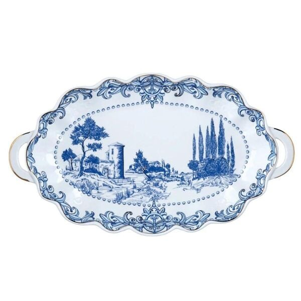 Lucky Art  Florance Bone 17Cm Oval Servis Tabaği