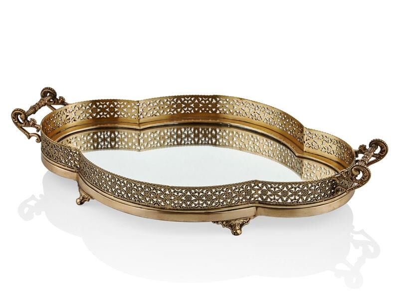 Lamedore Mirror Tray Antique Brass 62X38X11 cm