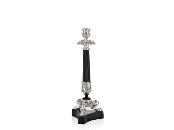 Lamedore Glint Serisi Gümüş Renk Küçük Boy Mumluk 13.5x13.5x35.5 CM (12)