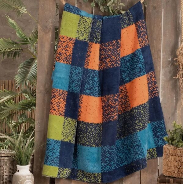 Sarev Rona Battaniye Çift Kişilik-Oranj