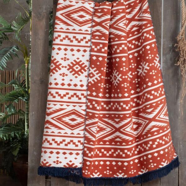 Sarev Etno Battaniye Çift Kişilik-Taba