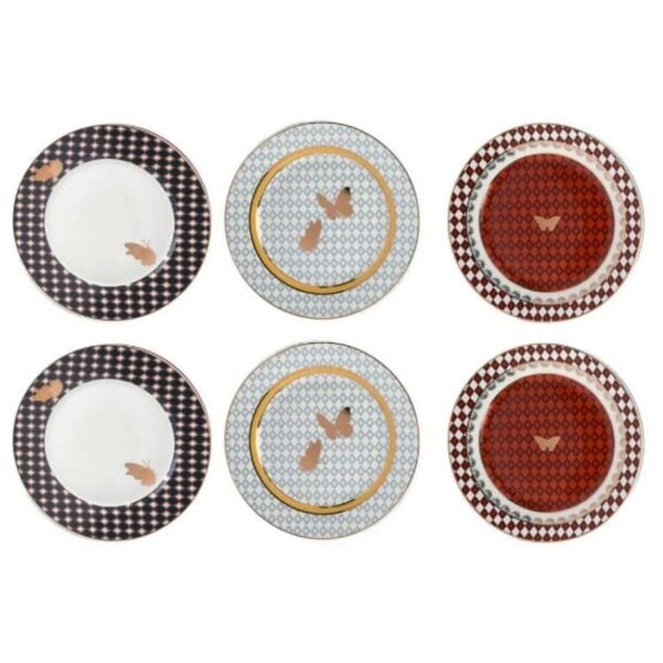 Lucky Art Evely Bone  20Cm 6lı Tabak Seti