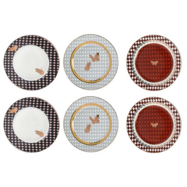 Lucky Art Evely Bone  20Cm 6lı Tabak Seti