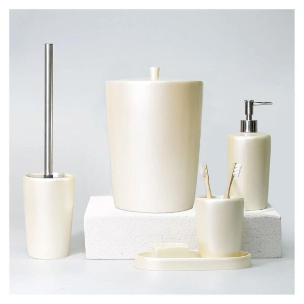 Selim Dekor Conical Banyo Seti İnci