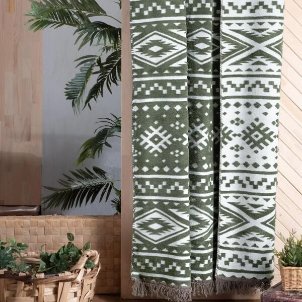 Sarev Etno Battaniye Tek Kişilik-Yeşil