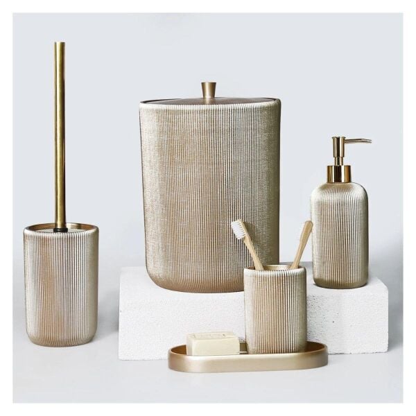 Selim Dekor Lydia Banyo Seti Vizon