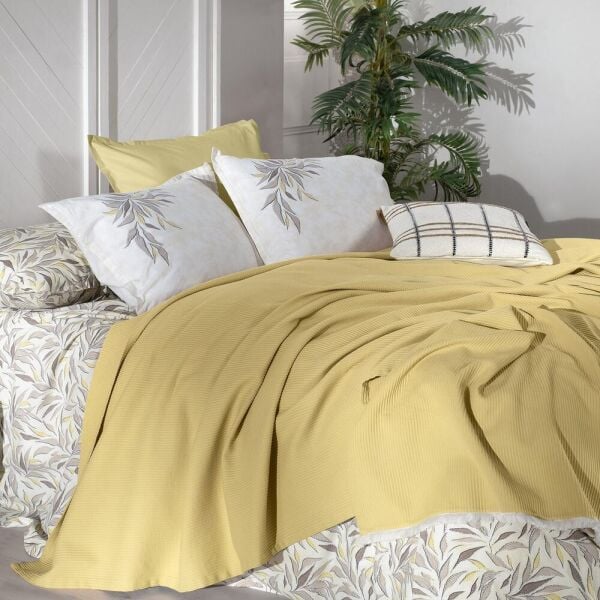 Sarev Adrıan Pike Takımı 1 Yastık Sarı-Bej