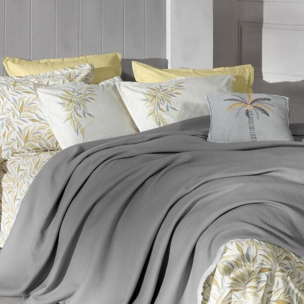 Sarev Adrıan Pike Takımı 1 Yastık Gri-Sarı