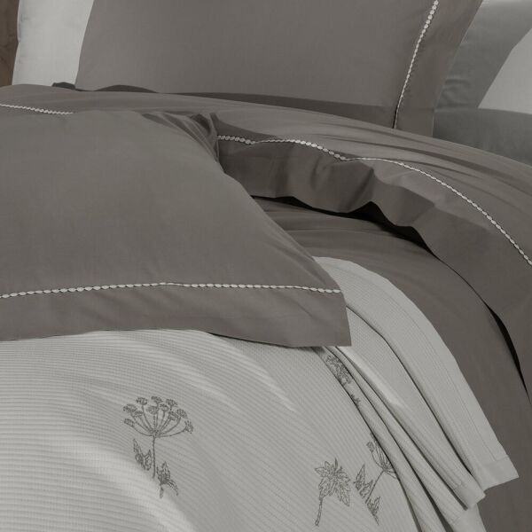 Sarev Eva Eldon Çift Kişilik Pike Takımı  Nevresim Seti 2 Yastık-Bej