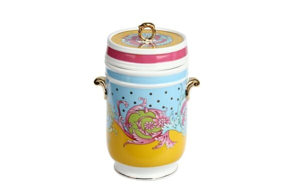 Lucky Art Estelle Bone Porselen Kulplu Kavanoz 22cm