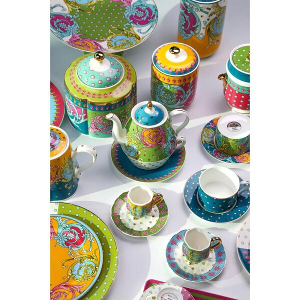 Lucky Art Estelle Bone Porselen Kulplu Kavanoz 22cm