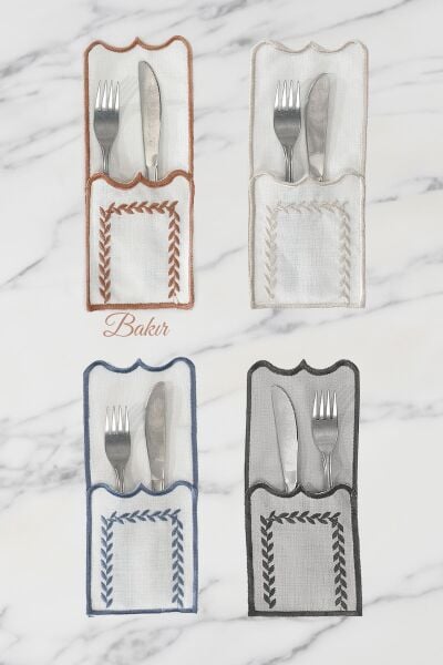 Nazik Home Olimpos 4'lü Leke Tutmaz Kaşıklık-Bakır