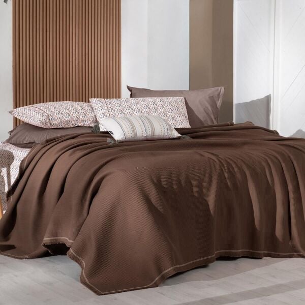 Sarev Abel Pike Takımı 1 Yastık-Kahve