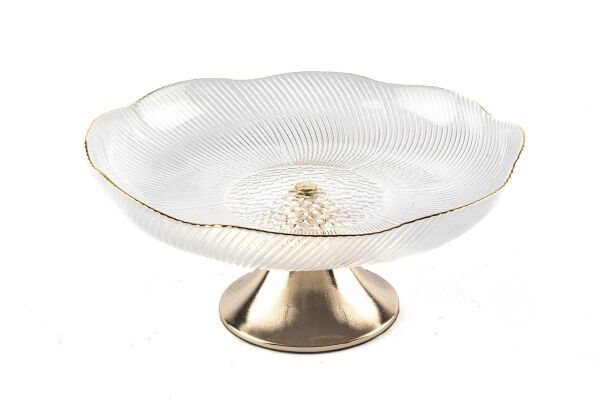 Mikasa Moor Gold Ayaklı Cam Servis 23x10 cm