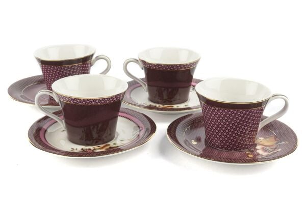 Mikasa Moor Magenta 4'lü KahveFincanı Seti
