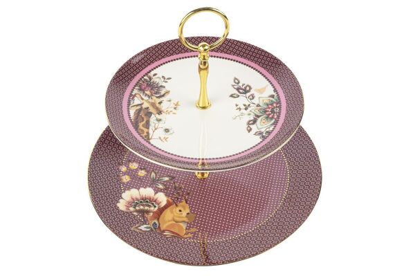 Mikasa Moor Magenta 2 Katlı Servis 27x24cm