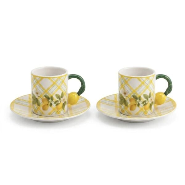 Lucky Art Citron Bone 2li Kahve Fincani Seti 90cc i