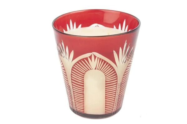 Mikasa Moor Kırmızı Cam Mum 14x16 cm