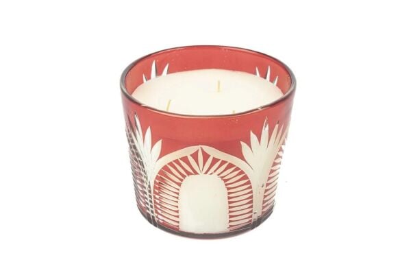 Mikasa Moor Kırmızı Cam Mum 12x10 cm