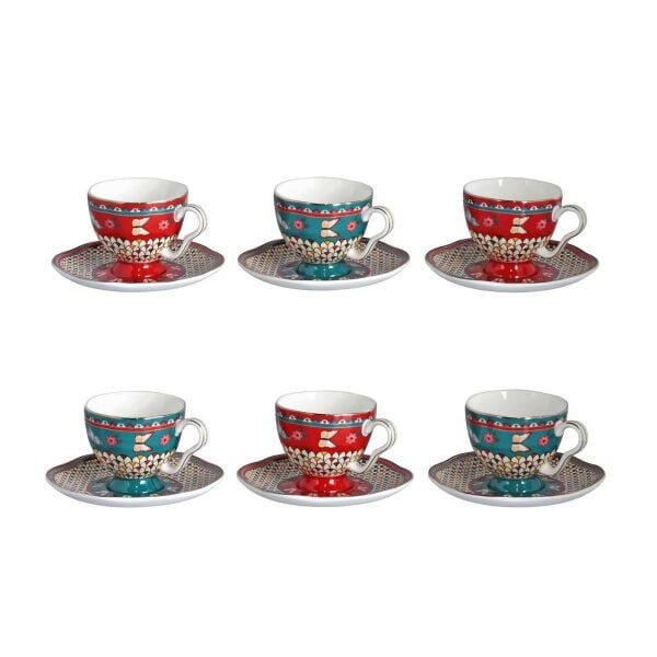 Lucky Art Liora Bone 6 lı Kahve Fıncanı Setı