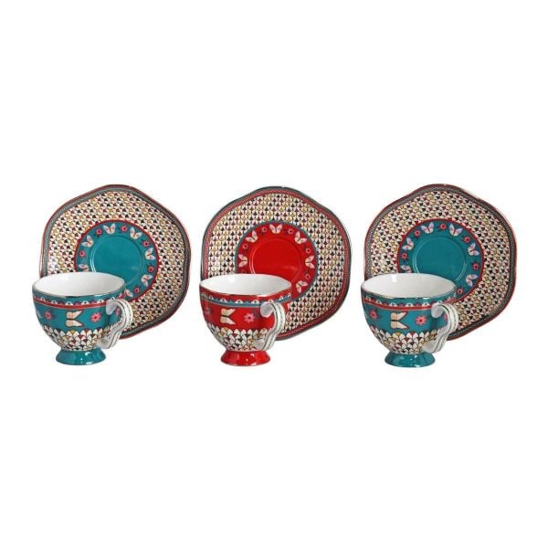 Lucky Art Liora Bone 6 lı Kahve Fıncanı Setı