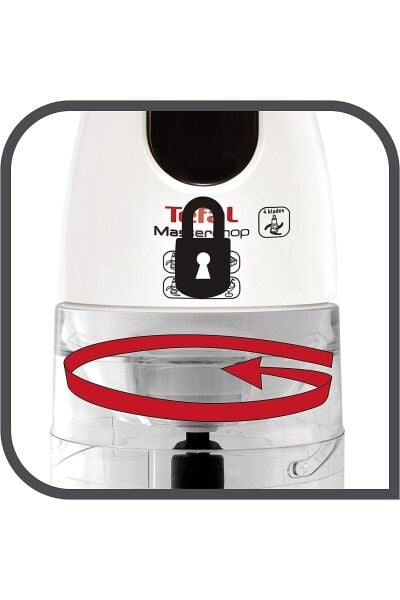 Tefal MasterChop 500 W 4 Bıçaklı Doğrayıcı XL Beyaz 1500637070 MB450B30