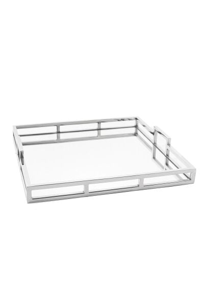 Mikasa Moor Gümüş Metal Kare Aynalı Tepsi 40x40 cm