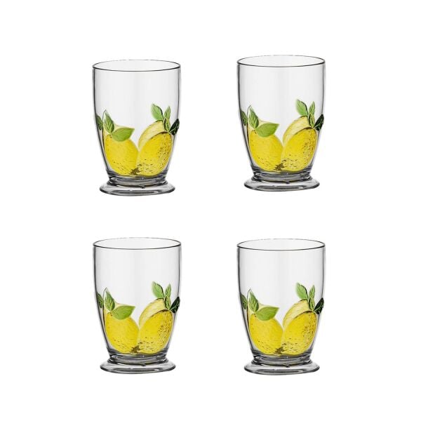 Lucky Art Limora Akrilik 475ml 4lü Su Bardaği Seti