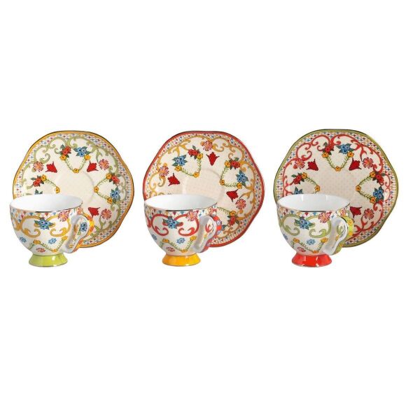 Lucky Art Fiora Bone 6 lı Kahve Fıncanı Setı