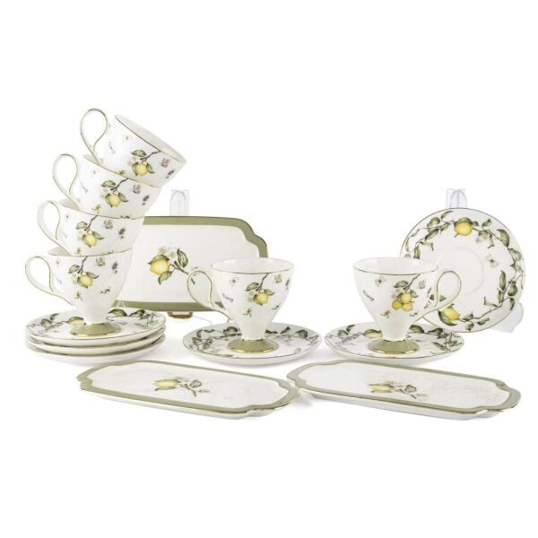 Mikasa Moor Sunleaf 15 Prç 6lı Kahve Fincanı Seti 90cc