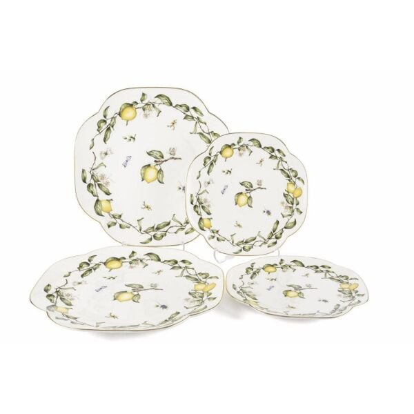 Mikasa Moor Sunleaf 4 Prç 2li Pasta 19cm ve Servis Tabağı 25cm Seti