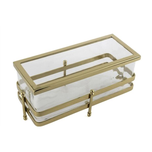 Mikasa Moor Gold Metal Standlı Dik Cam Sunumluk 34x16x16cm