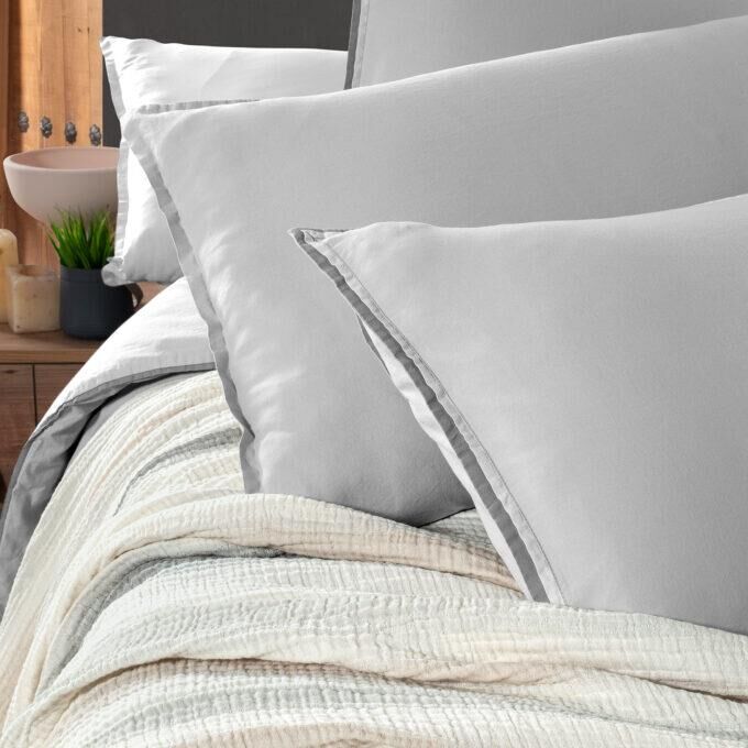 Sarev Mood Comfort Ribera Yatak Örtüsü Nevresim Takımı Gri