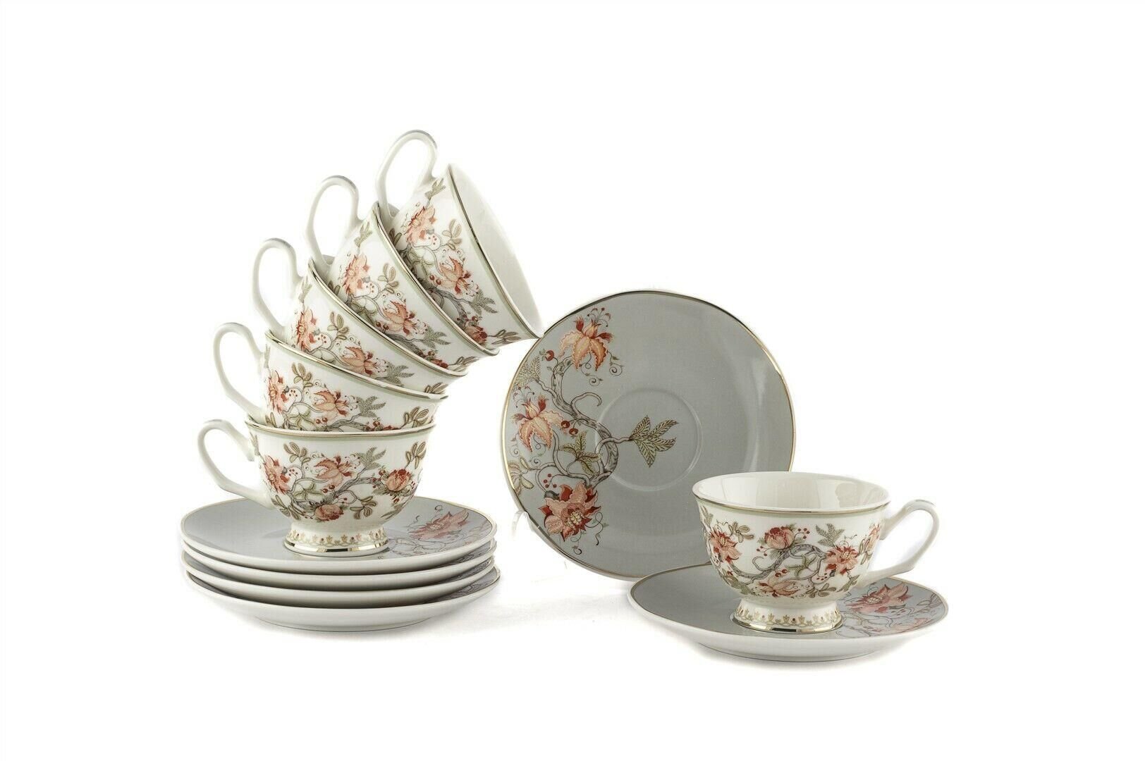 Mikasa Moor Mystic Floral 6lı Kahve Fincanı Seti 90cc