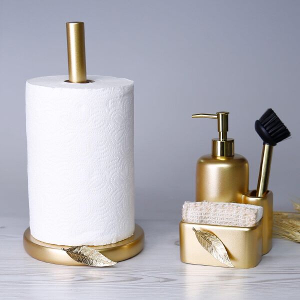 Selim Dekor Leaf Kağıt Havluluk Altın